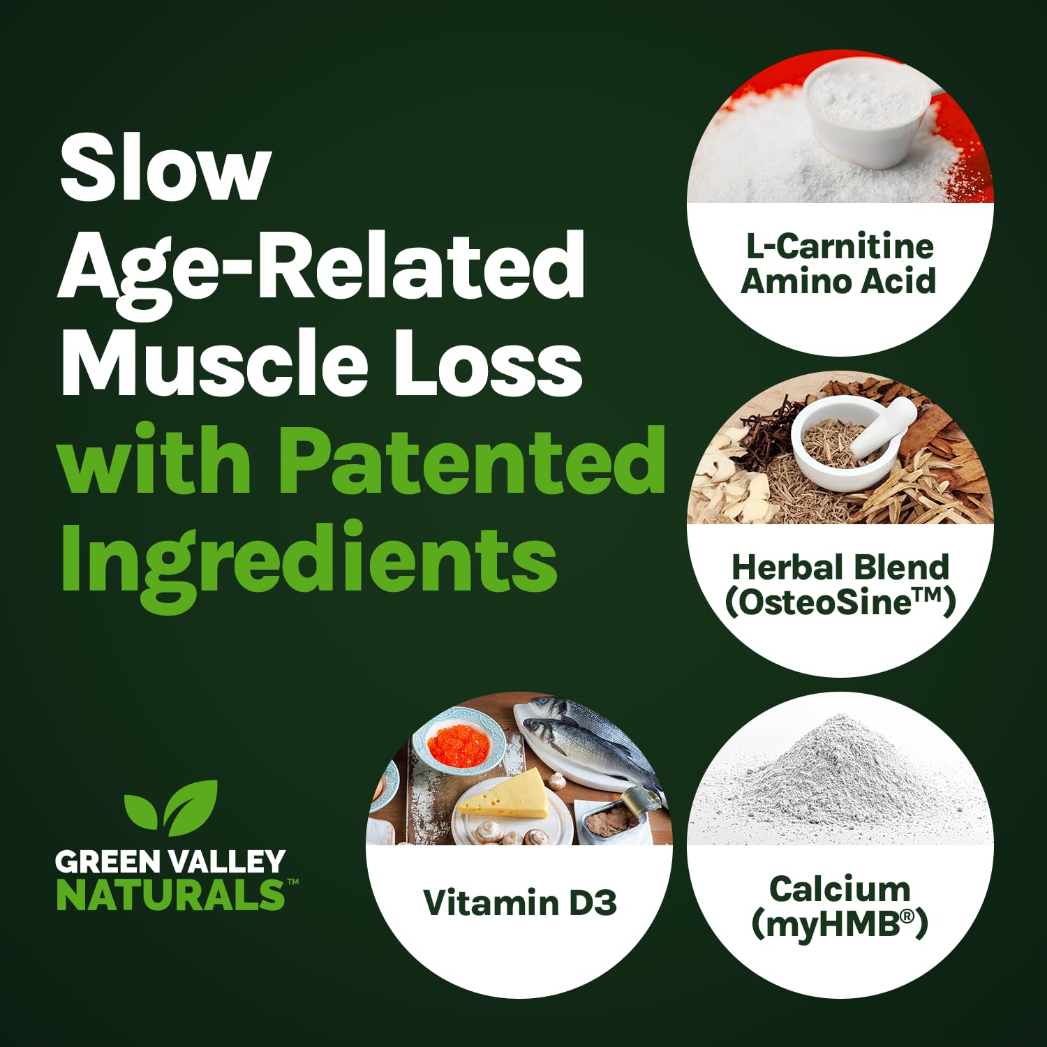 Green Valley Naturals Bone & Muscle Defense Supplement – Bone Health, Muscle Support & Joint Mobility Formula with MyHMB, Magnesium, Vitamin D3 & L-Carnitine for Daily Wellness, 60 Capsules GREEN VALLEY NATURALSAu supplements