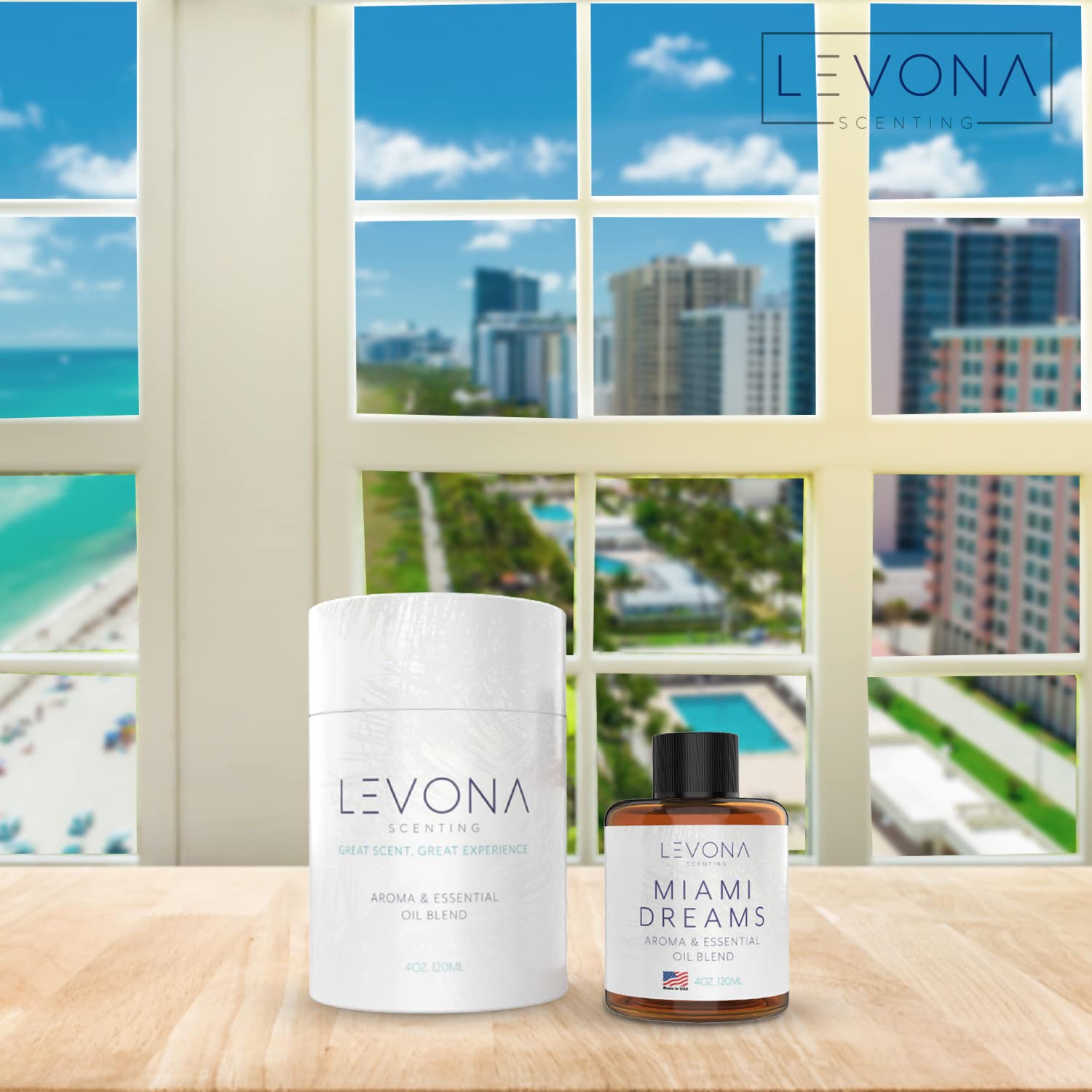 Levona Scent Essential Oils for Diffusers for Home: Miami Dreams Hotel & Home Luxury Scents Fragrance Oil LEVONA SCENTAu supplements