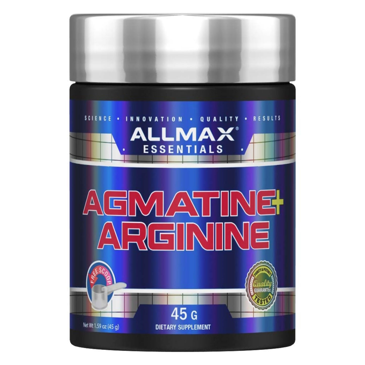 ALLMAX AGMATINE ARGININE - 45 g - Modulates Nitric Oxide Levels - Improves Body ALLMAX NutritionUS supplements