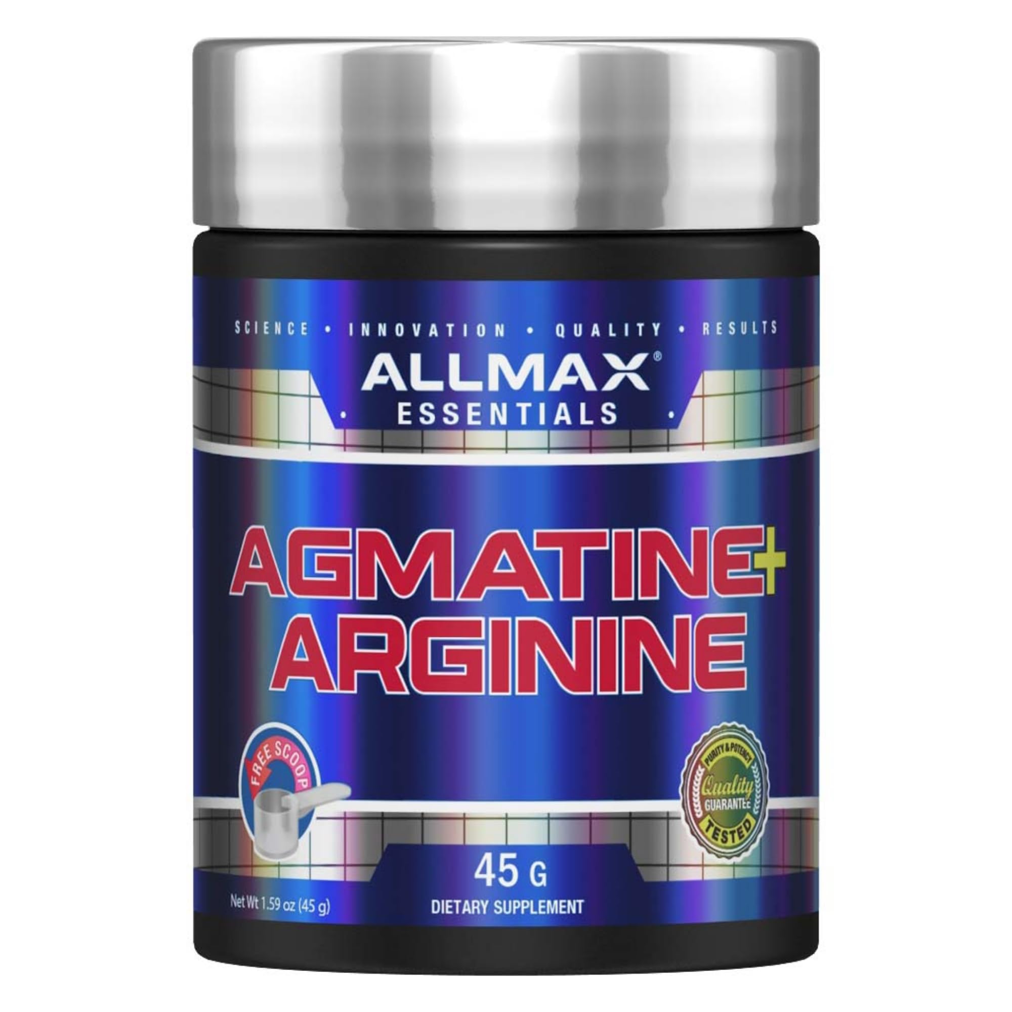 ALLMAX AGMATINE ARGININE - 45 g - Modulates Nitric Oxide Levels - Improves Body ALLMAX NutritionAu supplements