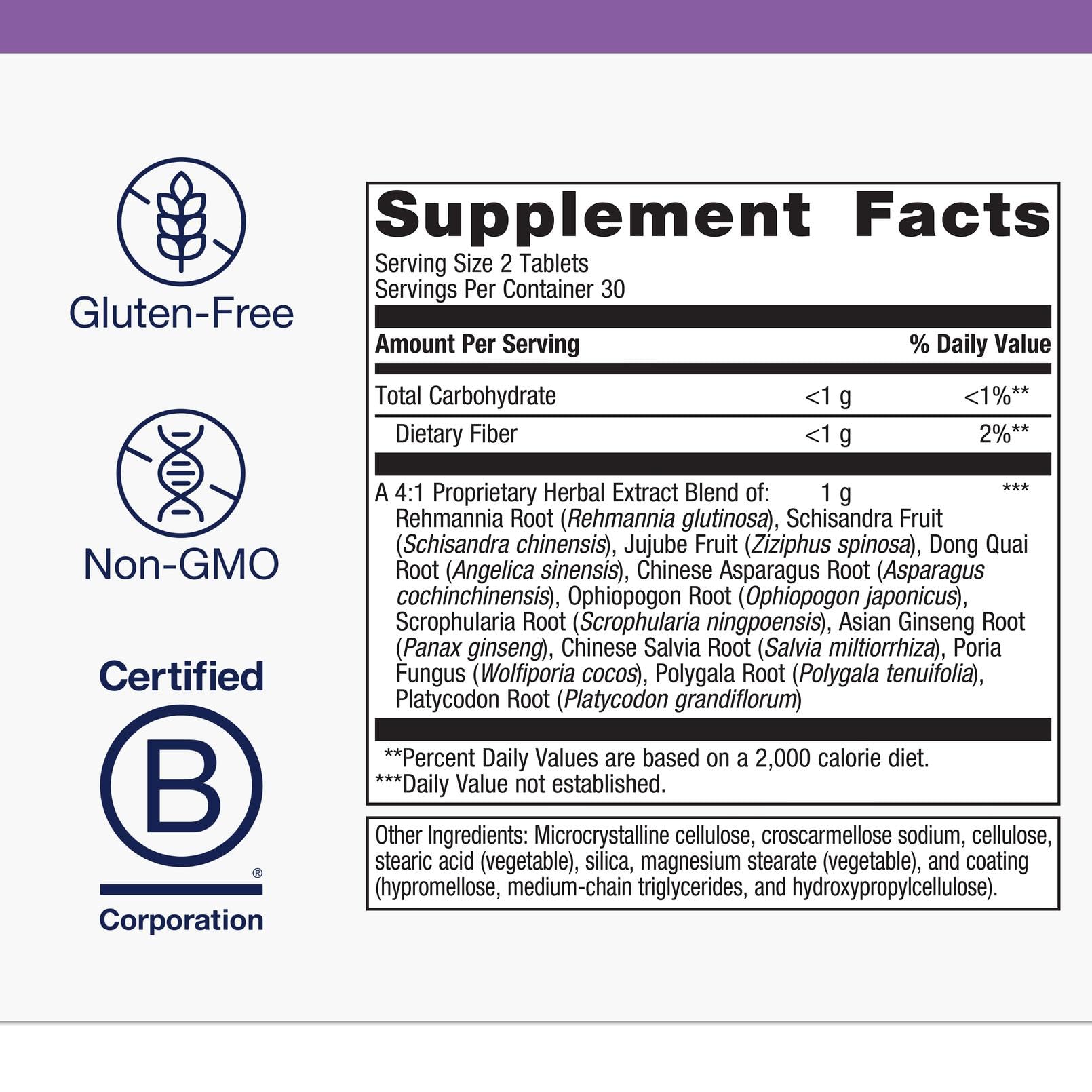 Metagenics Serenagen Supplement - Herbal Stress Management with Asian Ginseng & Chinese Herbs - Supports Calm, Focus, Energy & Sleep* - Non-GMO, Gluten-Free, Vegetarian - 60 Tablets MetagenicsAu supplements