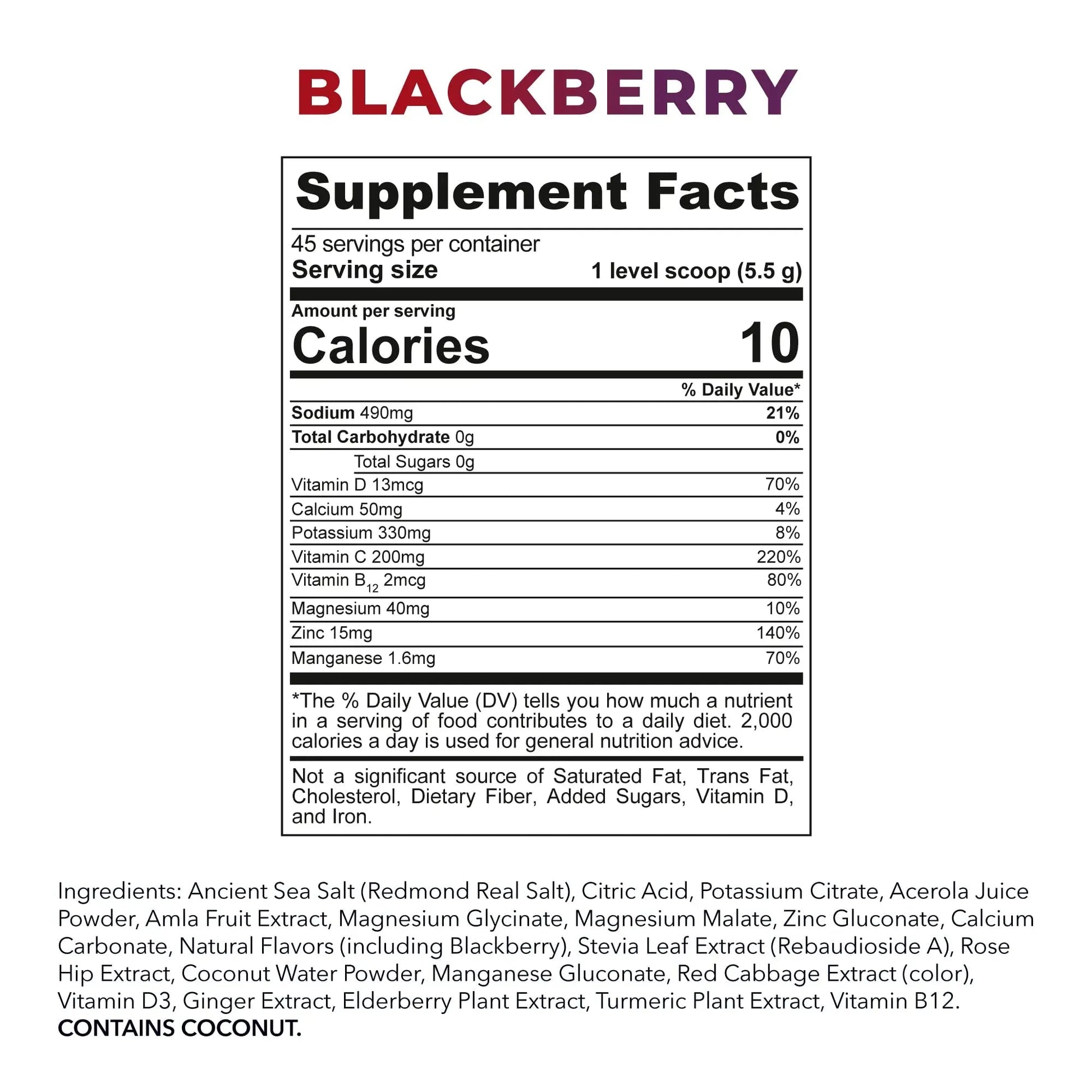 REDMOND Re-Lyte Immunity, Multivitamin Supplement Mix (BlackBerry) REDMONDAu supplements