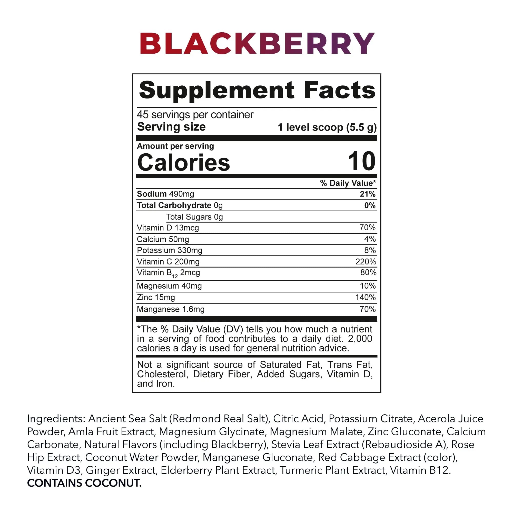 REDMOND Re-Lyte Immunity, Multivitamin Supplement Mix (BlackBerry) REDMONDAu supplements