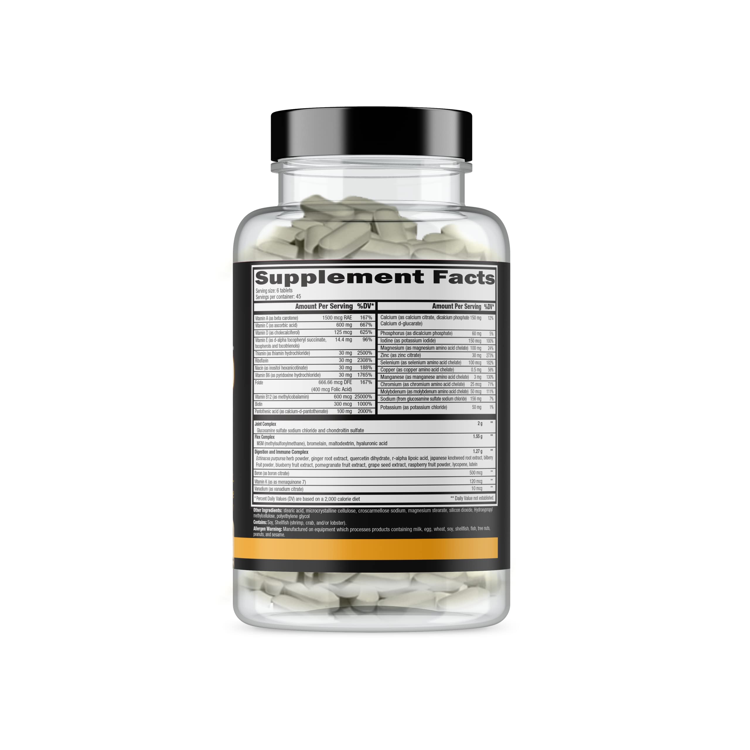 CONTROLLED LABS Orange Triad Daily Multivitamin, Iron Free Sports Supplement for Workout, Digestion, Immune, and Joints, 45 serv - Tablets (270 Count (Pack of 1)) CONTROLLED LABSAu supplements