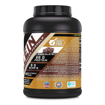 Amazing Muscle 100% Whey Protein Powder *Advanced Formula with Whey Protein Amazing NutritionUS supplements