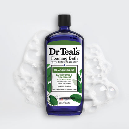 Dr Teal's Foaming Bath with Pure Epsom Salt, Relax & Relief with Eucalyptus & Spearmint Dr Teal'sUS supplements
