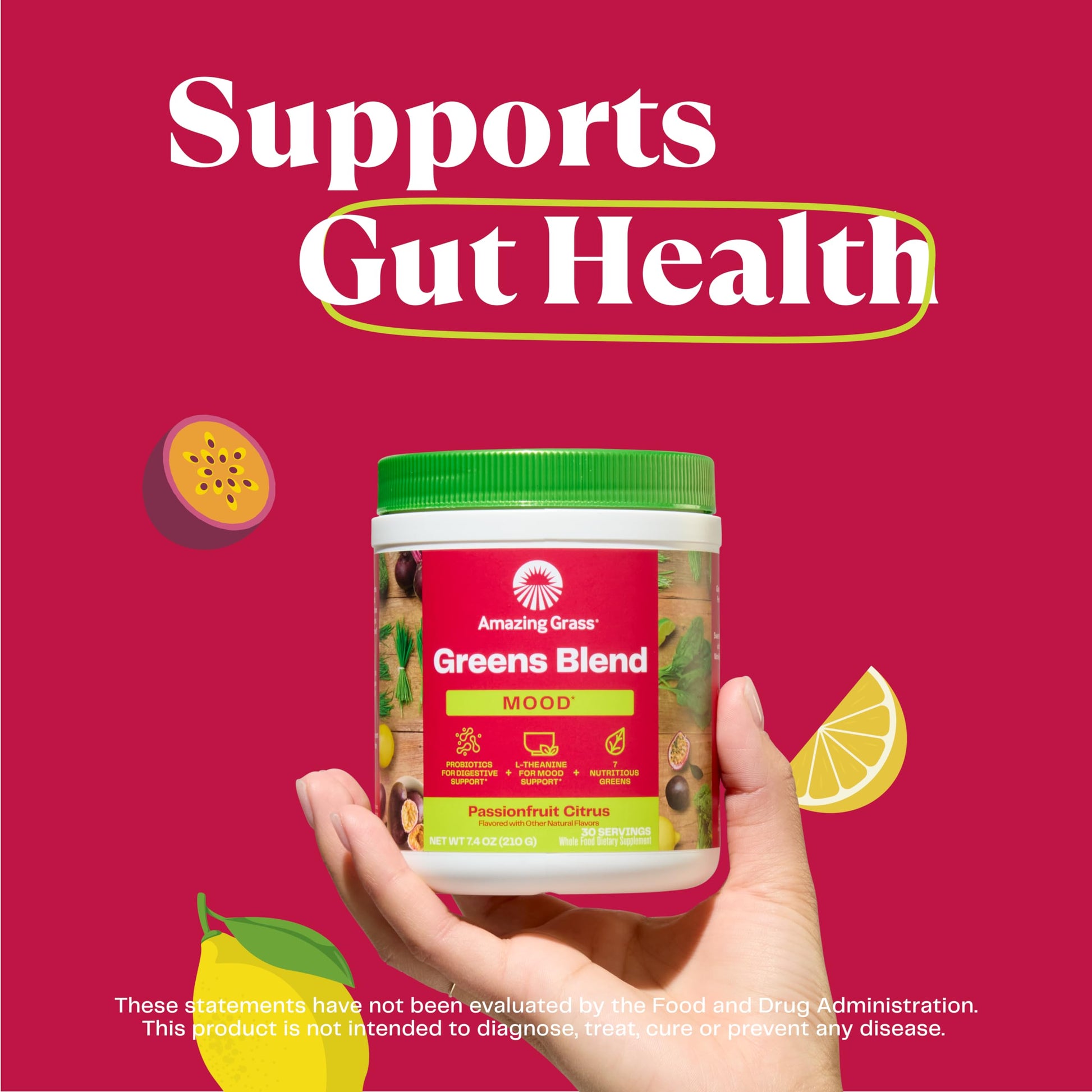 Amazing Grass Greens Blend Mood: Super Greens Powder Smoothie Mix for Mood, Relaxat Amazing GrassUS supplements
