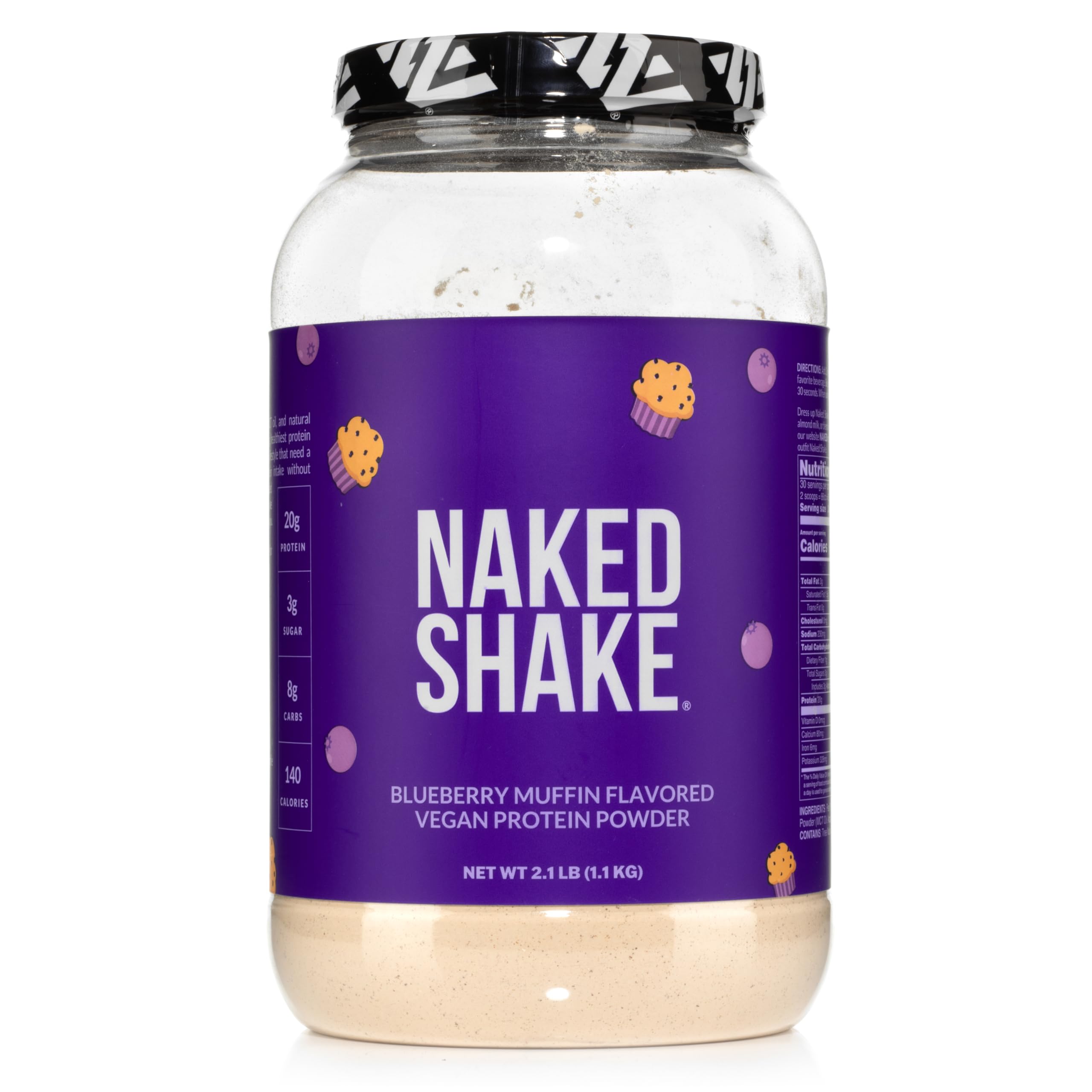 Naked Shake - Blueberry Muffin Protein Powder - Flavored Plant Based Protein Naked NutritionUS supplements
