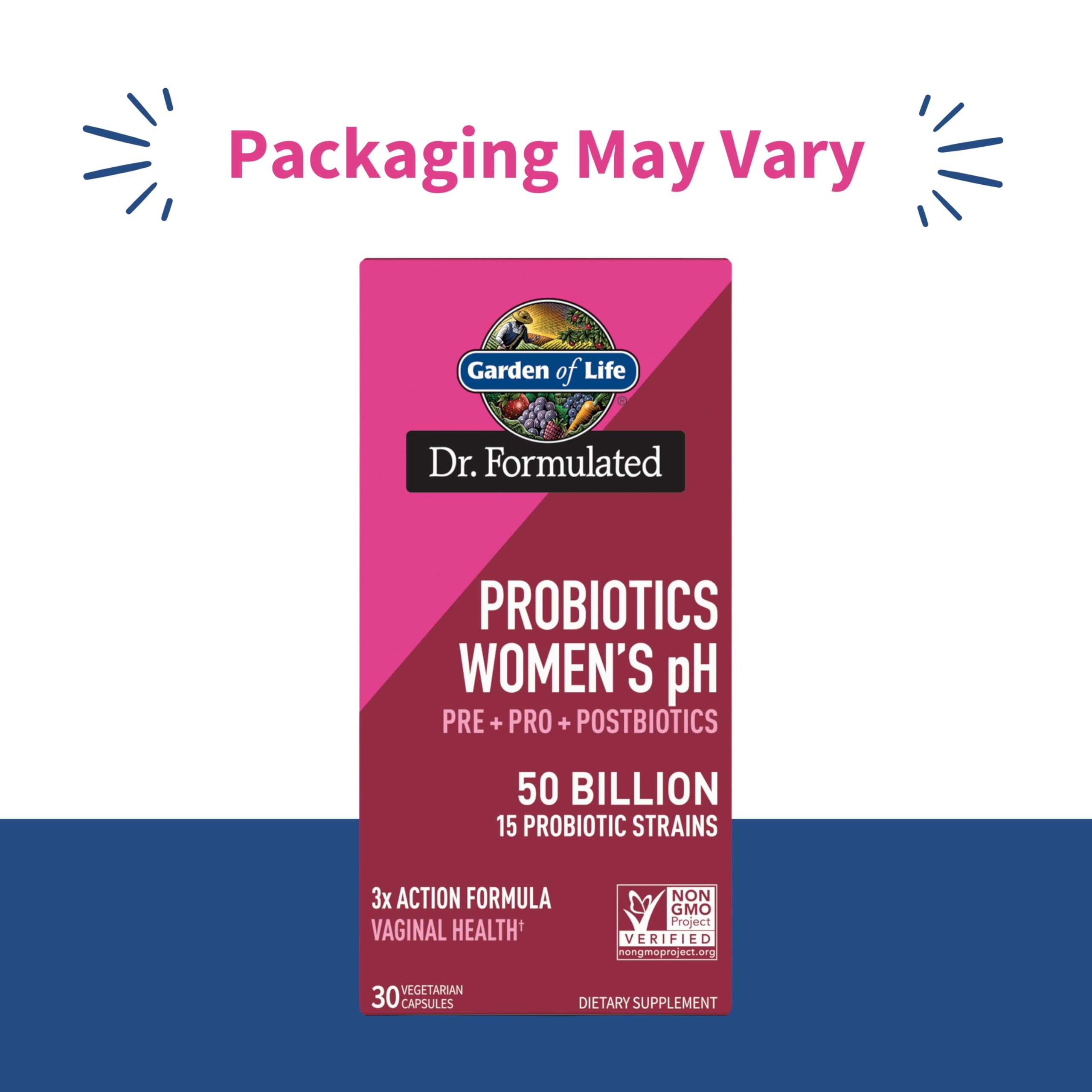 Garden of Life Dr Formulated Once Daily 3-in-1 Complete Prebiotics, Postbiotics & Probiotics for Women, PRE + PRO + POSTBIOTIC Supplement for Women’s Digestive, Immune & Vaginal Health, 30 Day Supply Garden of LifeAu supplements
