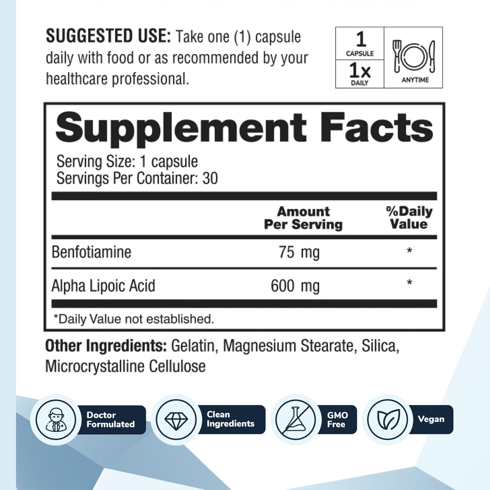 Nervala - Alpha Lipoic Acid 600mg - ALA Supplement Antioxidant for Nerve, Energy & Circulation Support- Extra Strength with Benfotiamine - Made in USA, Lab Tested - 30 Capsules, 1 Month Supply Barton NutritionAu supplements