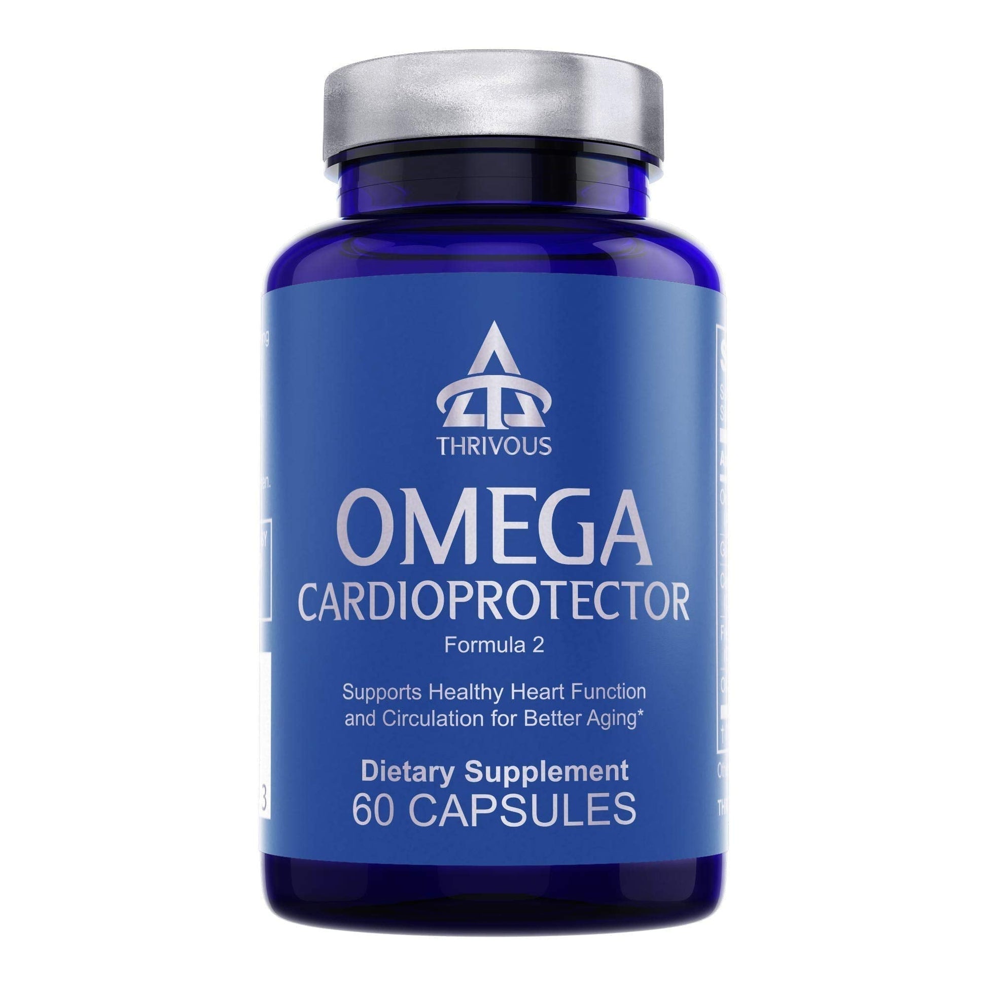 Thrivous Omega Cardioprotector – Advanced Heart & Circulation Support Supplement with AvailOm Omega-3, Garlic, Gotu Kola, Oligopin Pine Bark – 60 Vegan Capsules ThrivousAu supplements