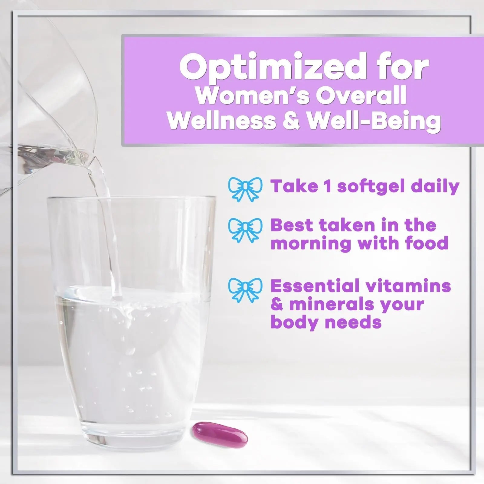 Multivitamin For Women - Complete Daily Woman's Multivitamins with Biotin, Calcium, Folic Acid, Iron, Zinc, Vitamin A, C, D, E & B Vitamins Hello Lovely!Au supplements