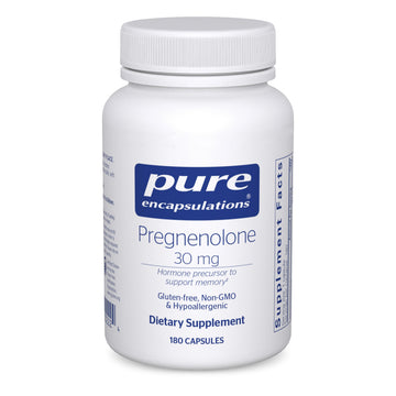 Pure Encapsulations Pregnenolone - 30 mg - Hormone Support - Memory Support - Gluten Free & Vegan - 180 Capsules