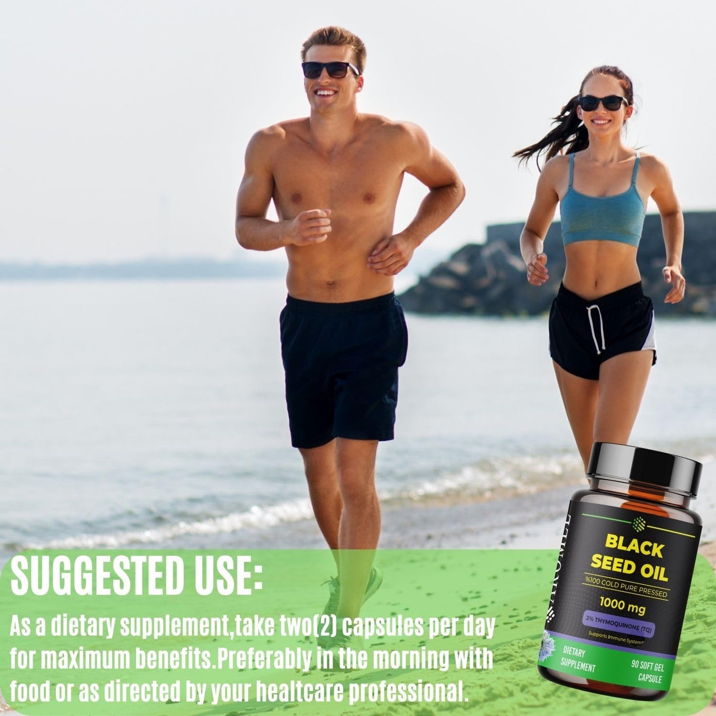 aromel Black Seed Oil Capsules, 90 Days Supply, 2% Thymoquinone, Non-GMO aromelUS supplements