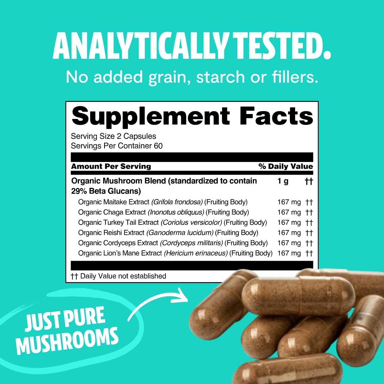 FreshCap Ultimate Mushroom Complex - Lions Mane, Reishi, Cordyceps, Chaga, Turkey Tail FreshCap MushroomsAu supplements