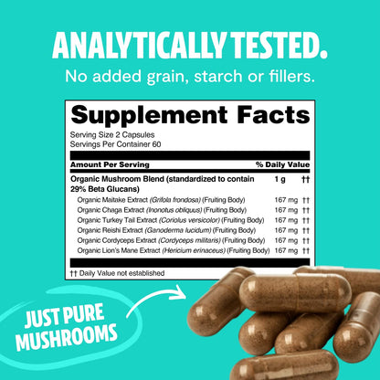 FreshCap Ultimate Mushroom Complex - Lions Mane, Reishi, Cordyceps, Chaga, Turkey Tail FreshCap MushroomsUS supplements