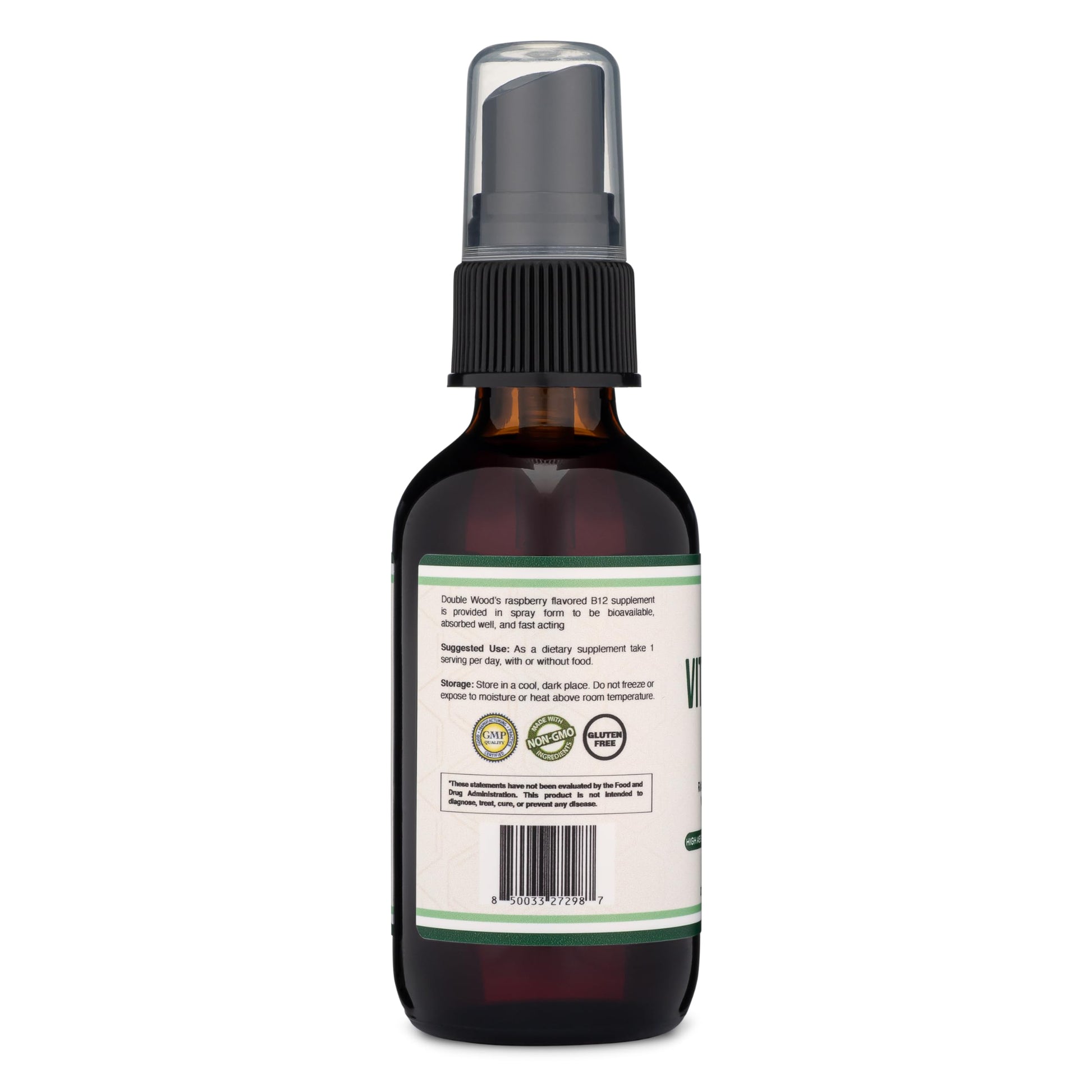 Vitamin B12 Sublingual Spray (2 Spray Dose of Vitamin 12 1000mcg, 3 Spray Serving Size Double Wood SupplementsAu supplements