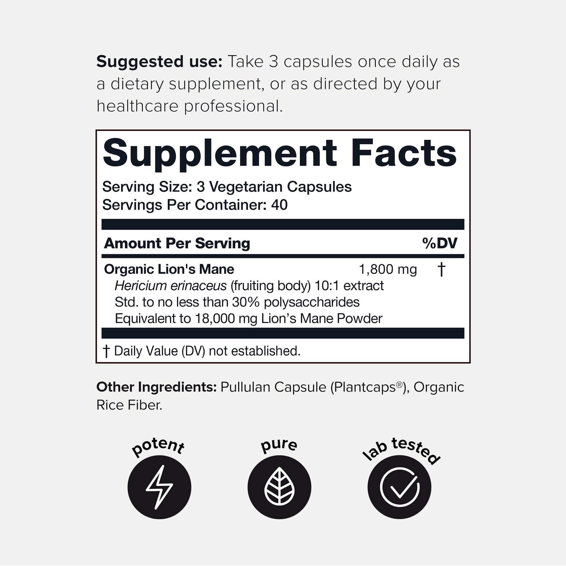 Toniiq 18,000mg 10x Concentrated Ultra High Strength Extract - Made with Organic Lions ToniiqUS supplements