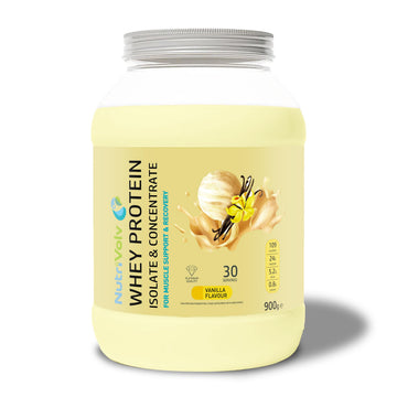 NutriVolv Whey Protein Isolate & Concentrate Powder | Vanilla Flavour 900g | 30 Servings NutriVolvAu supplements
