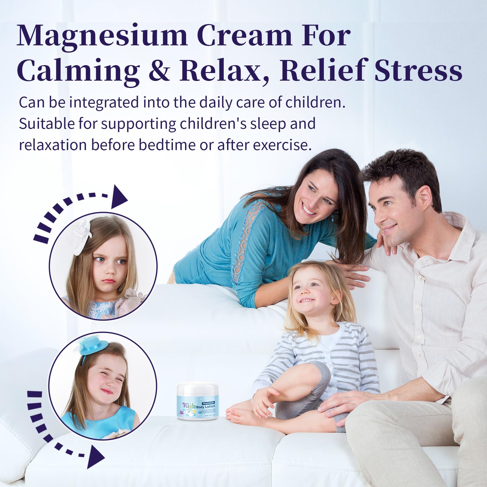 RodPere Magnesium Lotion for Kids & Babies, Bedtime Magnesium Cream for Sleep, Leg Cramps, Lavender Calming Magnesium Oil Lotion for Bone & Muscle Relaxation, Apply to Feet, Legs, Body, 4 OZ. RodPereAu supplements