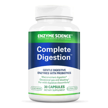 Enzyme Science Complete Digestion - Digestive enzymes for women and for men with probiotics - 3-in1 Gut Health Support for Digestion - Digestive health