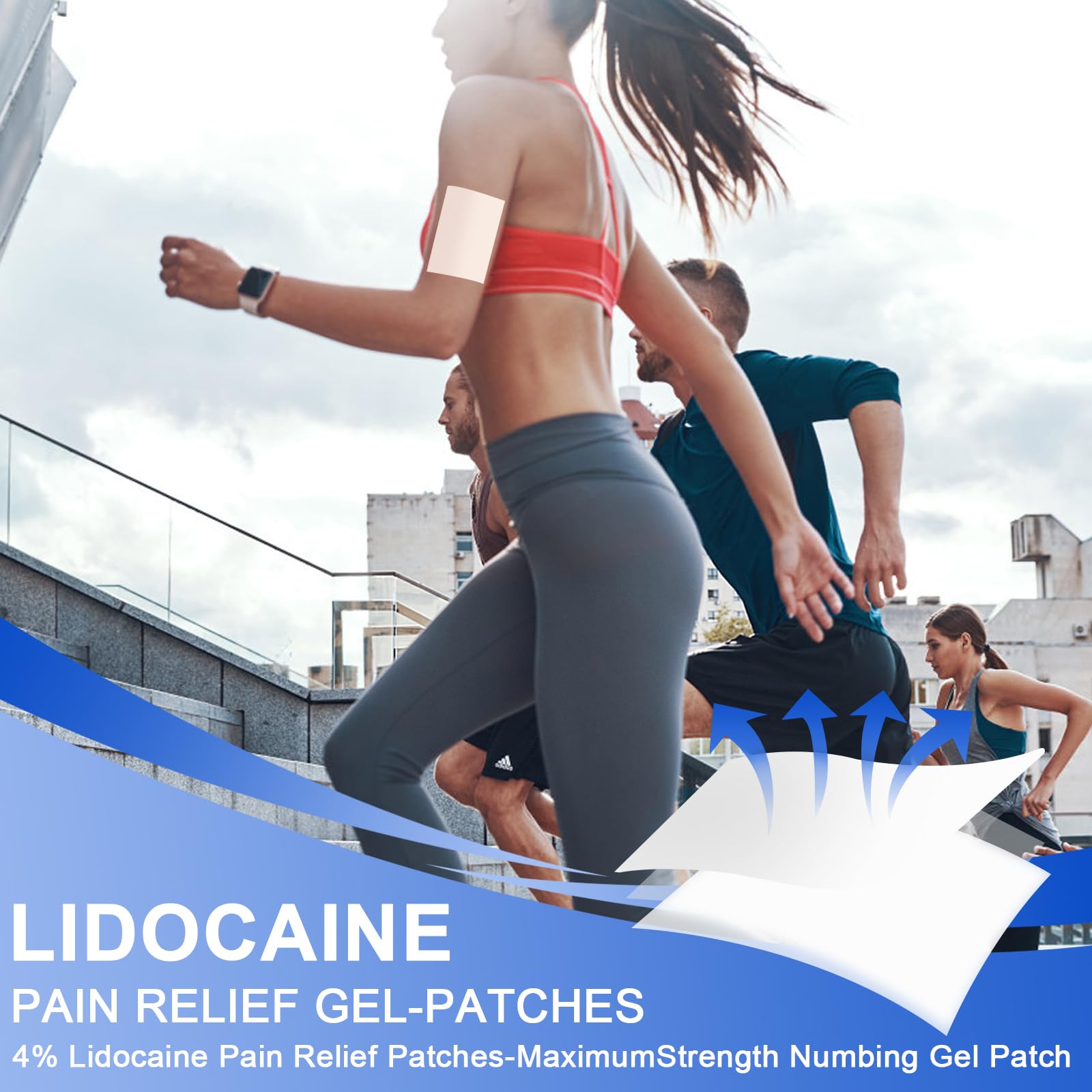 AROSLU Lidocaine Pain Relief Patches Maximum Strength Numbing Gel Patch for Back Knee Neck Shulder Joint Ache Muscle Soreness ICY Compress Topical 20-PCS AROSLUAu supplements