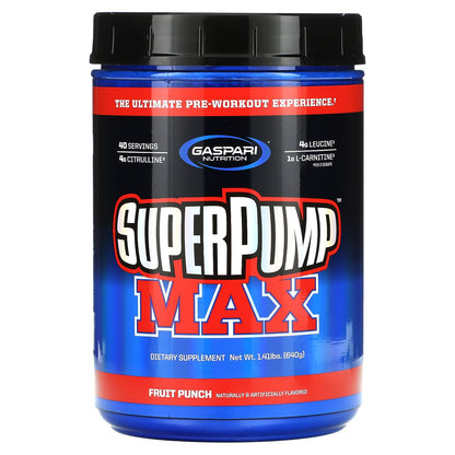 Gaspari Nutrition - SuperPump MAX - The Ultimate Pre Workout Powder, Sustained Energy Gaspari NutritionUS supplements