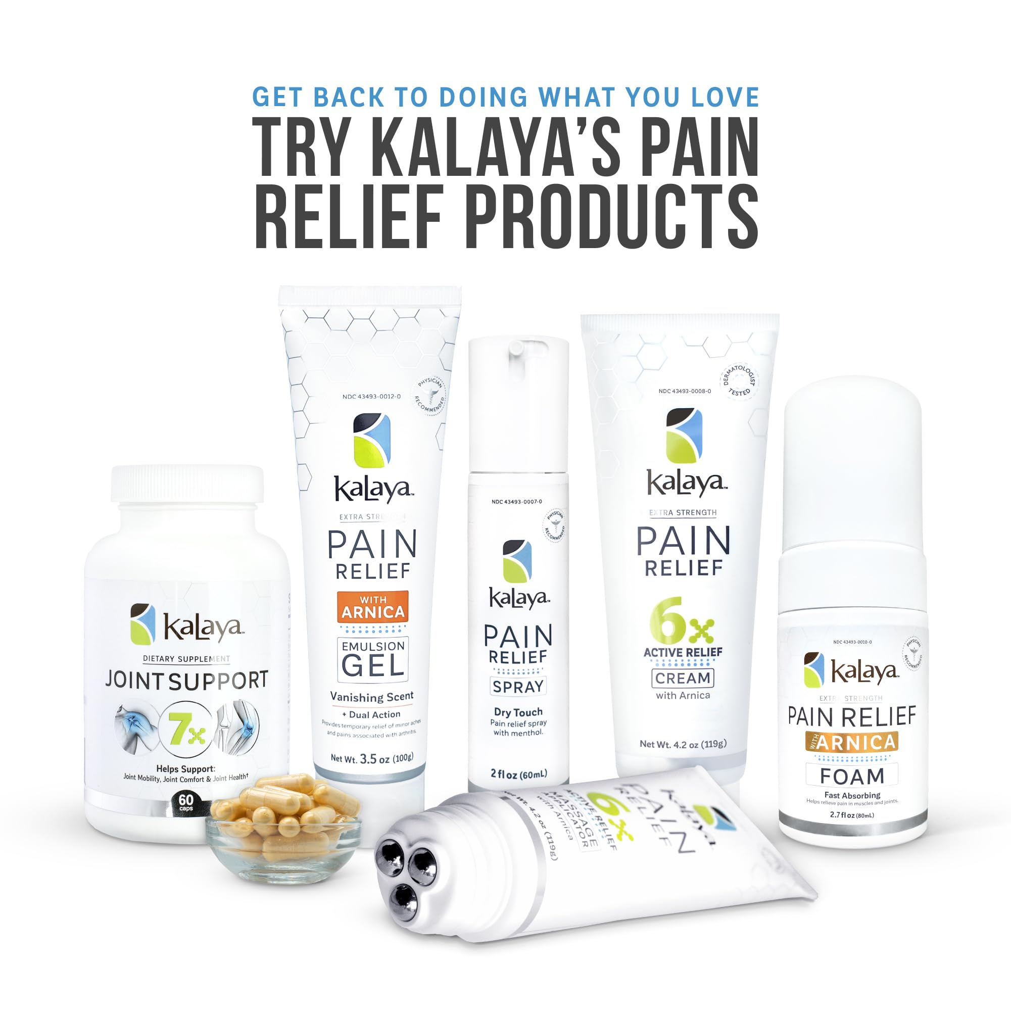 Kalaya Pain Relief Cream with Arnica for Muscles and Joints – 6 Natural Active Ingredients with Long Lasting and Fast Acting Relief in 3 Minutes - Dermatologist Tested to Soothe Tension - 4.2 oz Kalaya NaturalsAu supplements