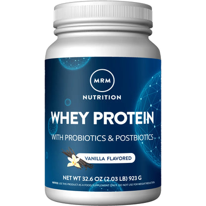 MRM Nutrition Whey Protein | Vanilla Flavored |18g Protein | with 2 Billion probiotics MRMUS supplements