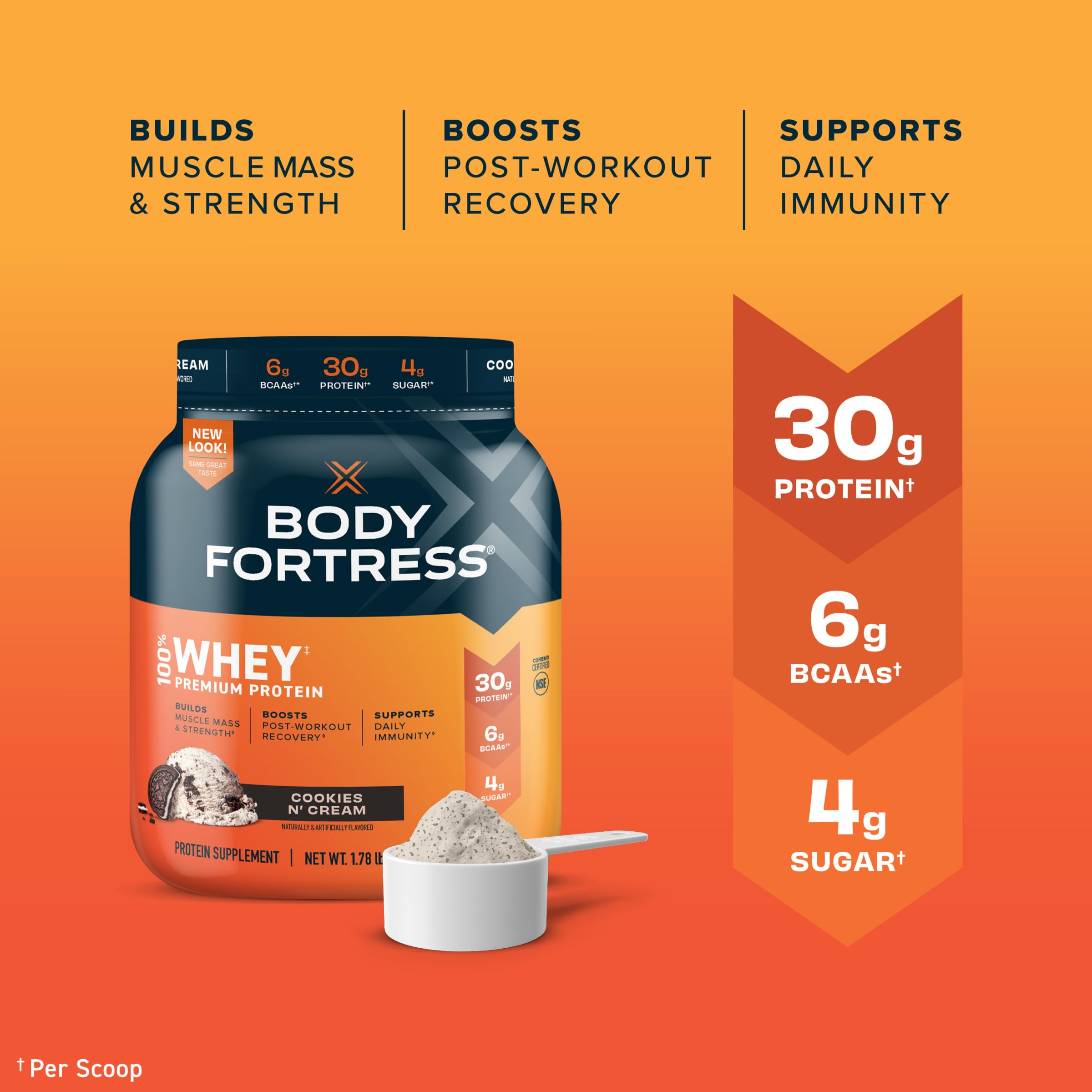 Body Fortress Super Advanced Isolate Protein Powder, Gluten Free, Vanilla Creme Flavored Body FortressUS supplements