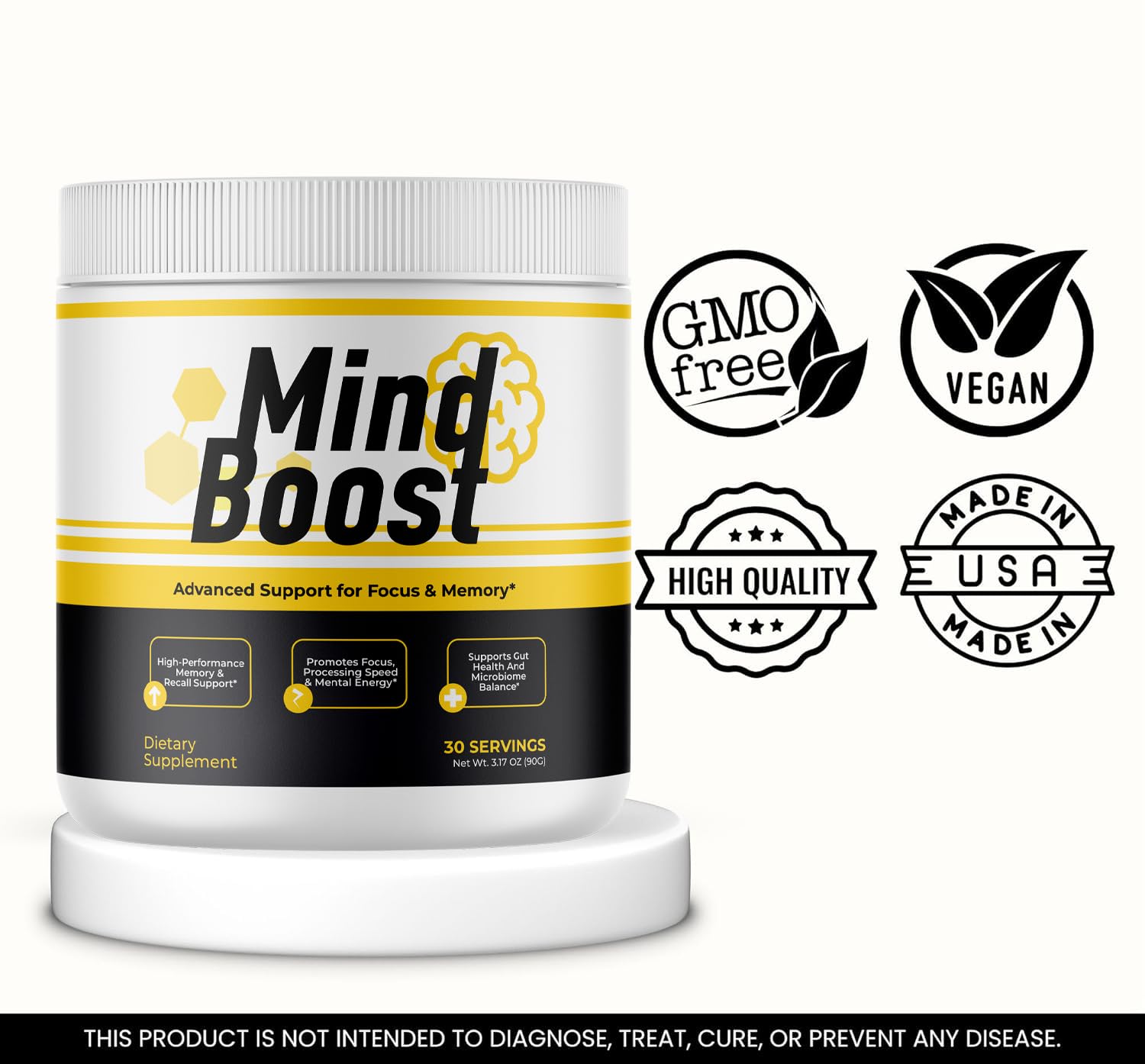 MindBoost Powder - Official Mind Boost Day Supplement, Advanced Nootropic, Premium Formula, Natural Vitamins for Wellness - 1 Bottle for 1 Month VIVALISAu supplements