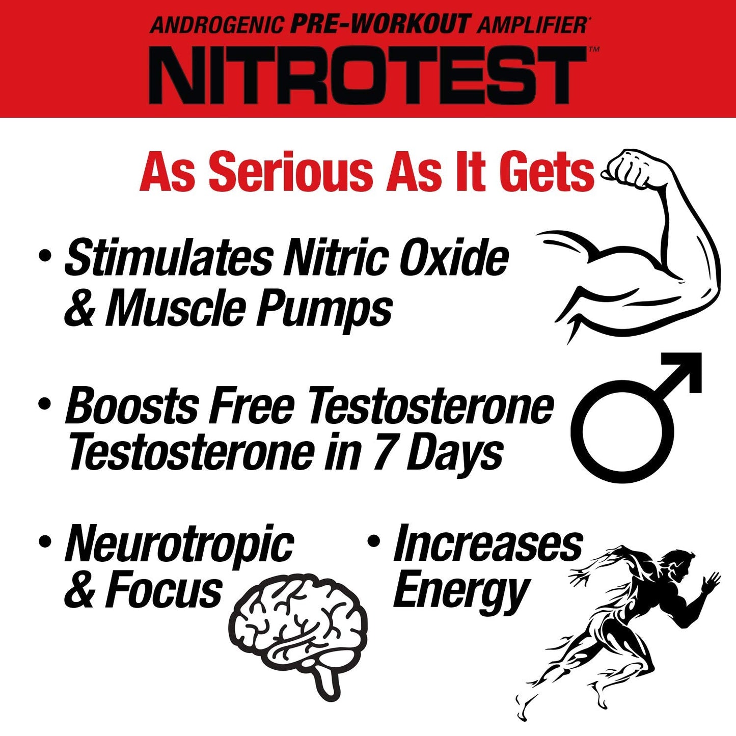 MuscleMeds Nitrotest Pre-Workout Supplement Drink, Boost Nitric Oxide, Testosterone MuscleMedsUS supplements