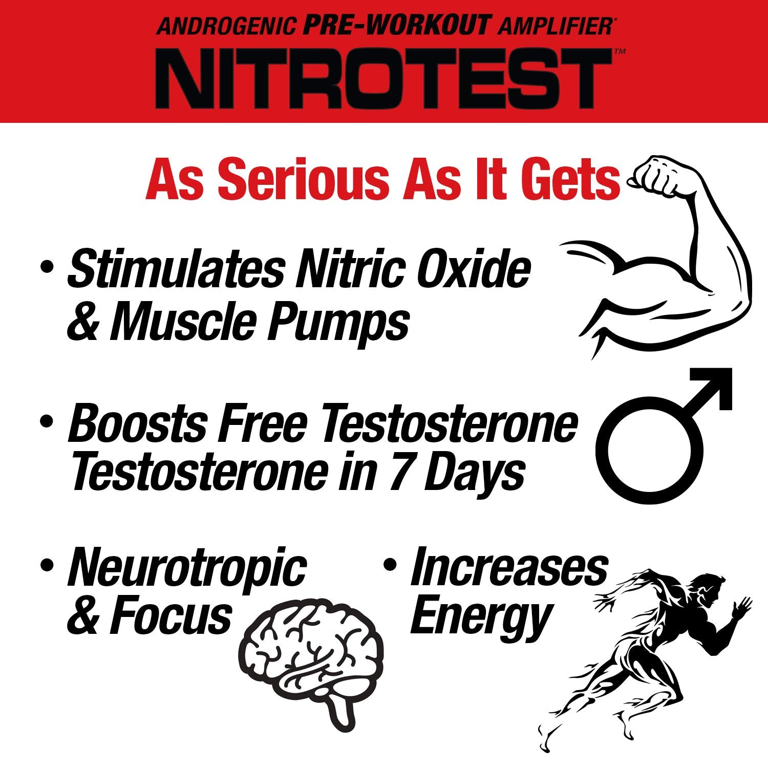 MuscleMeds Nitrotest Pre-Workout Supplement Drink, Boost Nitric Oxide, Testosterone MuscleMedsAu supplements