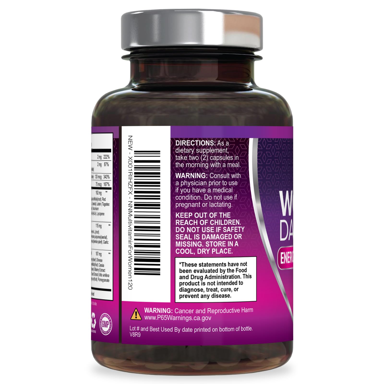 Multivitamin for Women - with Vitamins A, C, D, E, B6, B12, Zinc, Calcium & Magnesium, Womens Daily Multi Vitamin Multimineral Supplement for Bone Health, Energy & Immune Support - 120 Capsules Nature's NutritionAu supplements