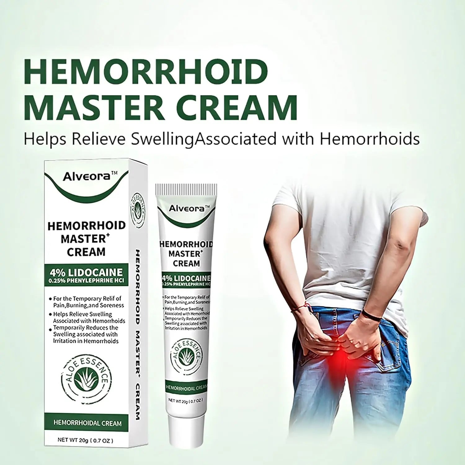SOLUMIRA Perianal Care Cream, Hemorrhoid & Fissure Ointment with 4 Applicators, Relief Anal Pain, Itching, Swelling, Discomfort, Natural Herbs Fast Acting Ingredients SOLUMIRAAu supplements