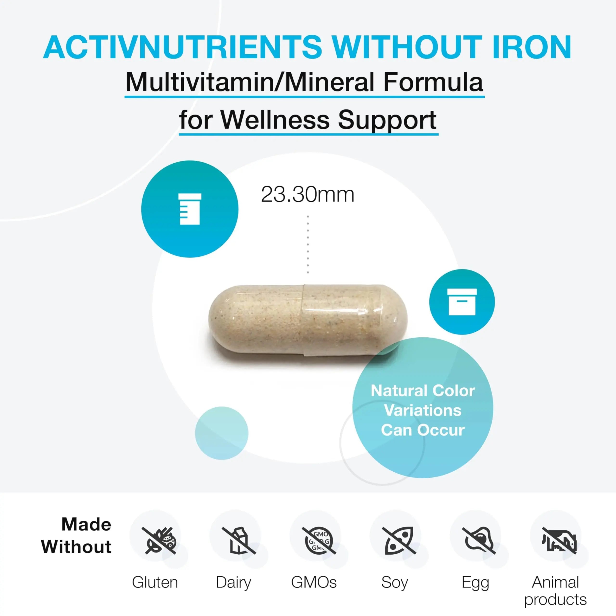 XYMOGEN ActivNutrients Without Iron - Multivitamin Multimineral for Wellness, Immune, Energy and Mood Support XYMOGENAu supplements