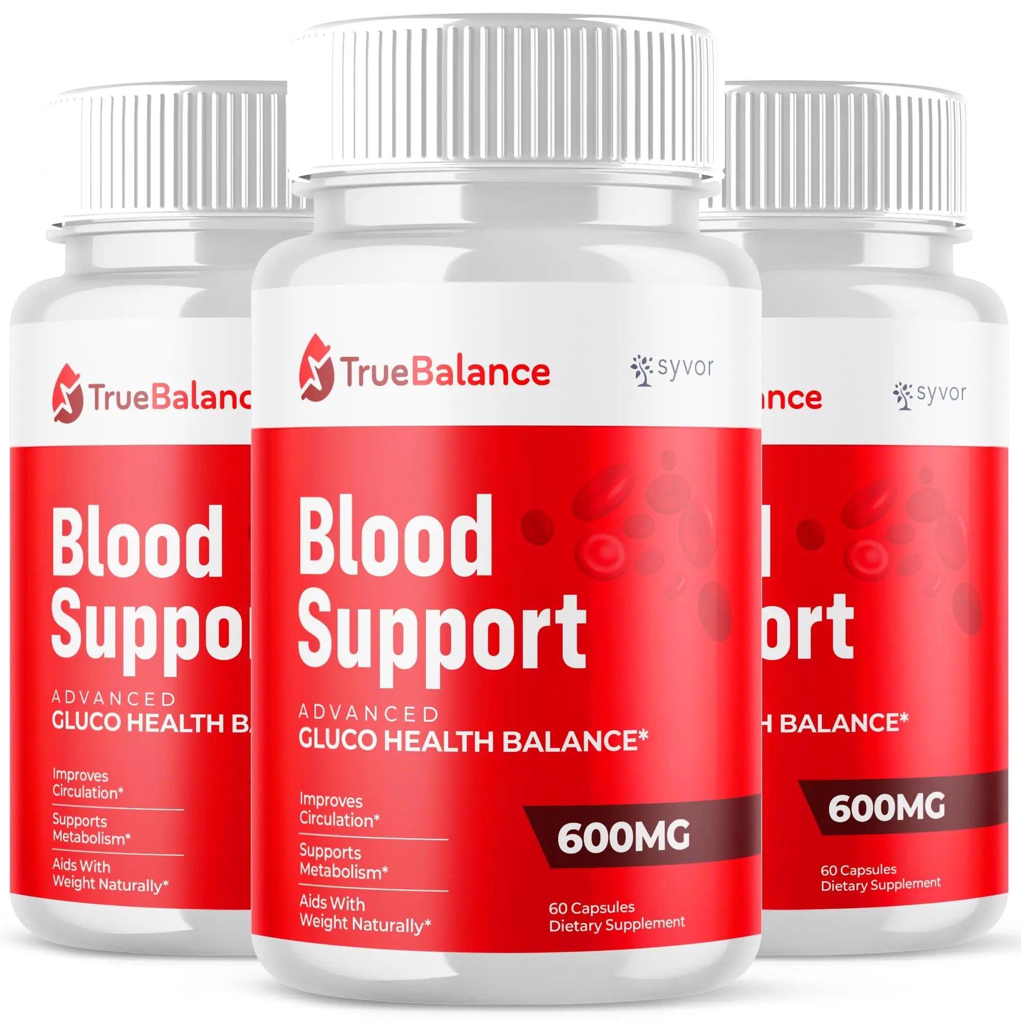 (3 Pack) True Balance Capsules, Official TrueBalance Glycogen Support Pills with All Natural Ingredients, Advanced Formula Support Supplement with Max Strength Vitamins for Women & Men (180 Capsules) SyvorAu supplements