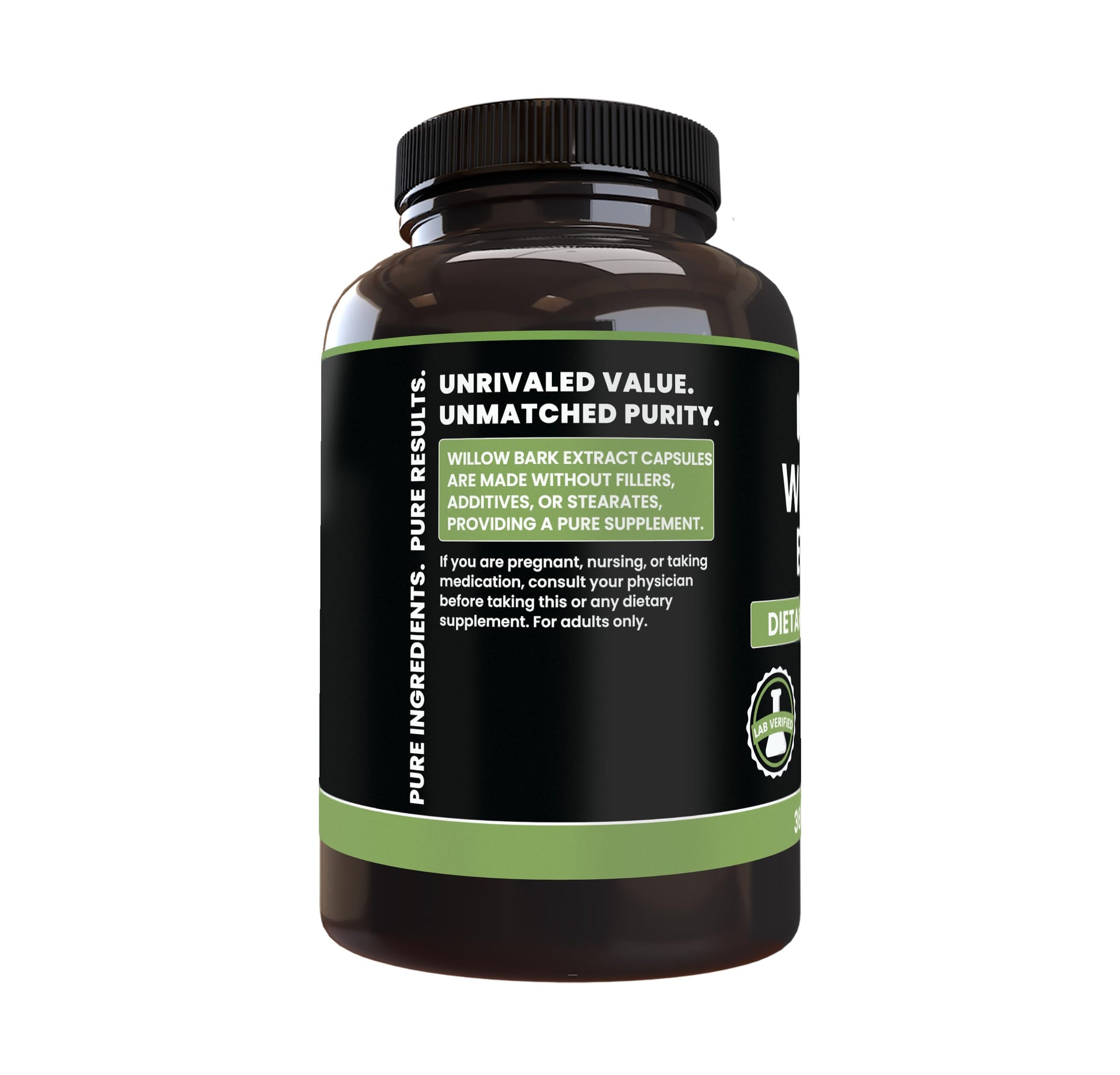 PURE ORIGINAL INGREDIENTS Willow Bark Extract (365 Capsules) No Magnesium Or Rice Fillers, Always Pure, Lab Verified PURE ORIGINAL INGREDIENTSAu supplements