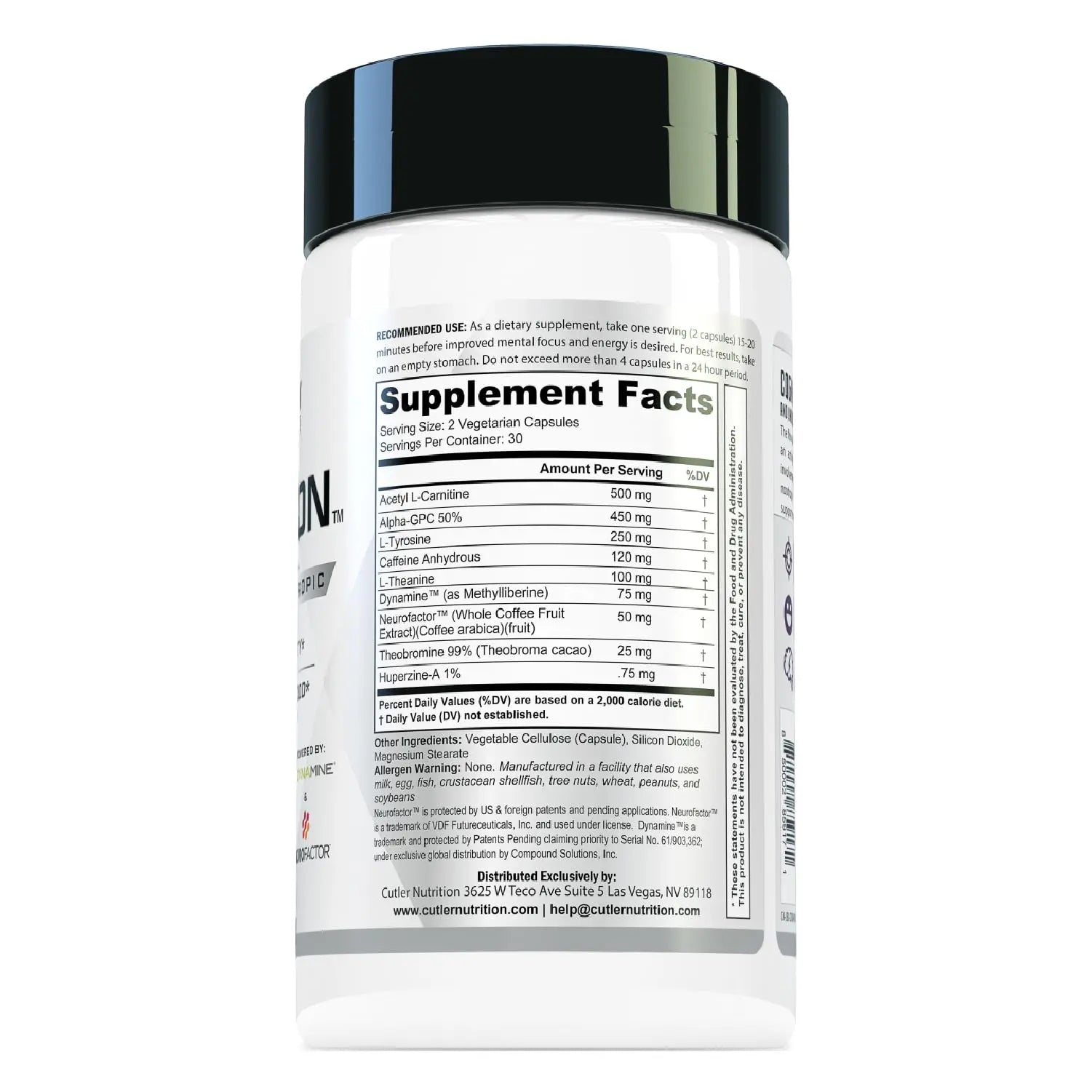 COGNITION High Potency Brain Nootropic Focus Supplement: Best Nootropic and Energy Pills for Mental Clarity, Memory, Studying, Gaming, and Work | Alpha GPC, Dynamine, Caffeine, L Theanine , 60 Count Cutler NutritionAu supplements