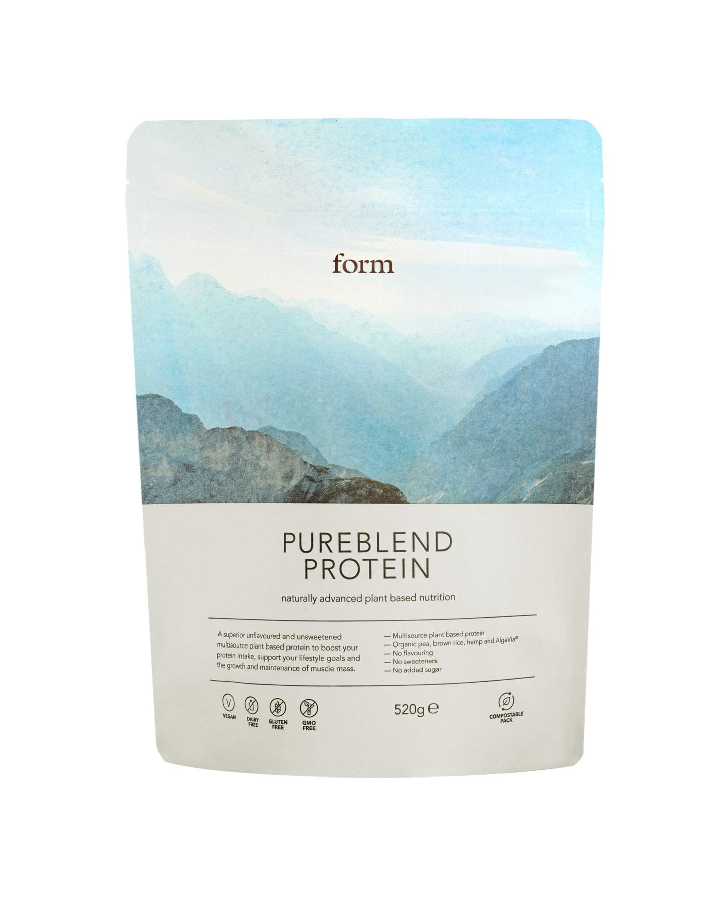 Form Pureblend Protein - Unflavoured and Unsweetened Vegan Protein Powder FormUS supplements