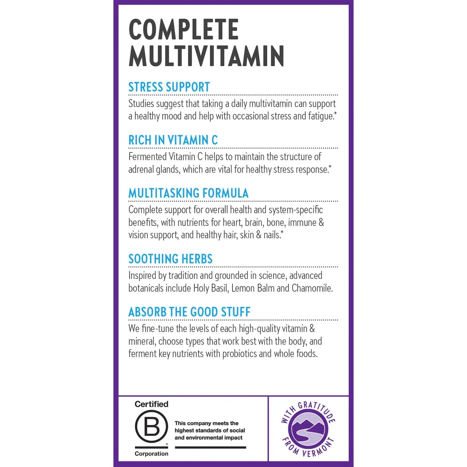New Chapter Perfect Calm - Daily Multivitamin for Stress & Mood Support with B Vitamins + Holy Basil + Lemon Balm New ChapterAu supplements