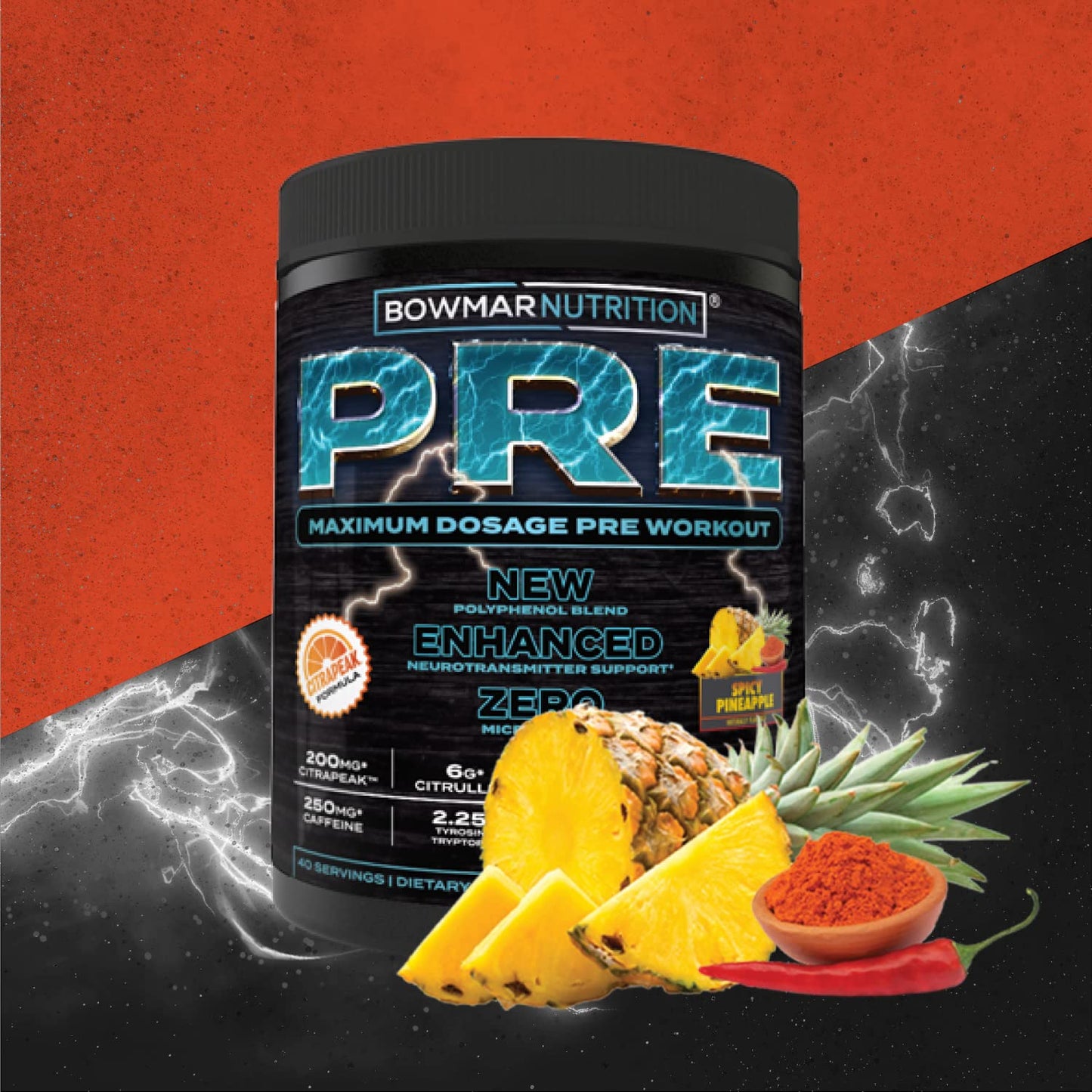 Bowmar Nutrition Pre Workout with Stimulants, Pre Workout Powder, Pump Supplement BOWMAR NUTRITIONUS supplements