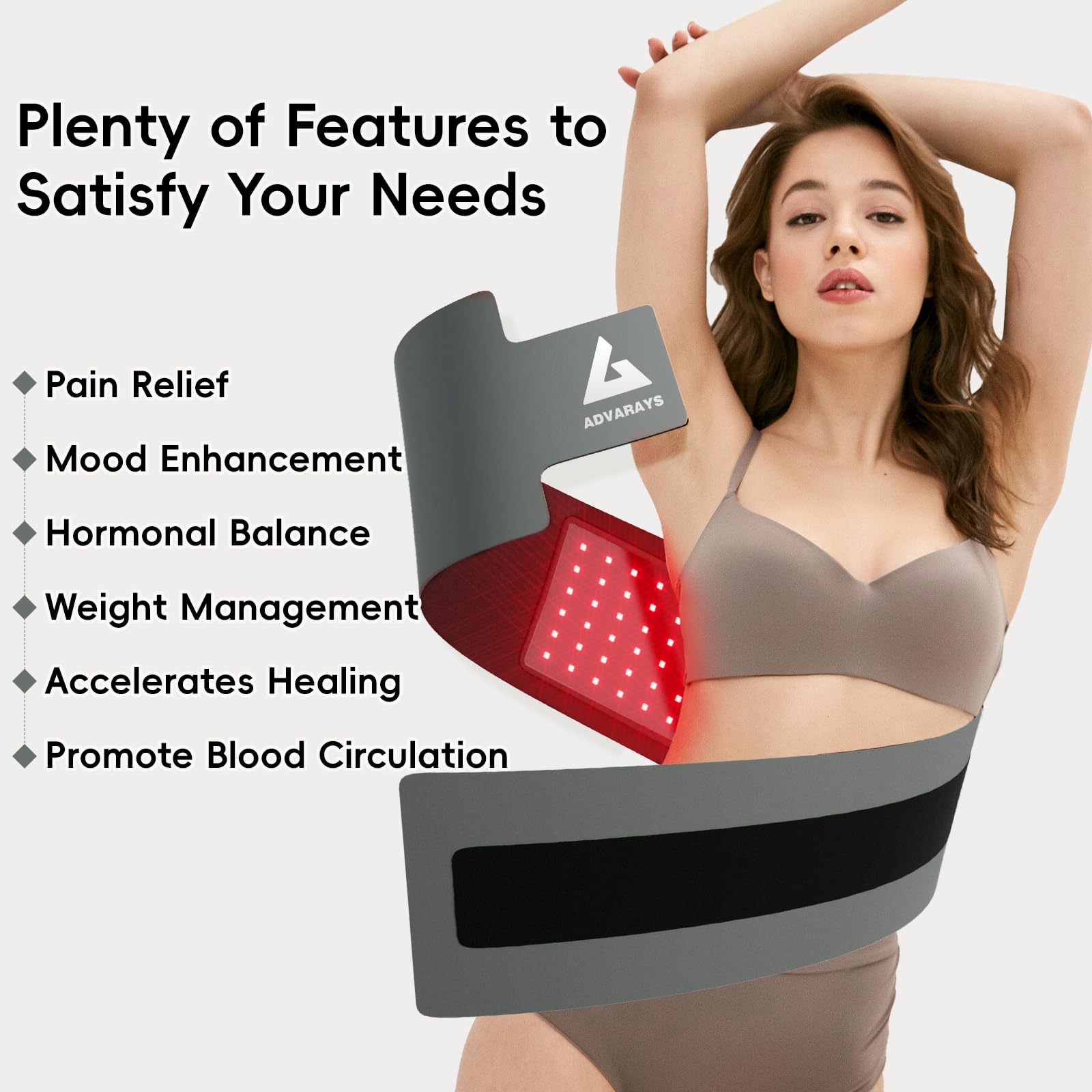 Red Light Therapy Infrared Belt: Pain Relief Body Pad 100 LEDs Red Light Therapy Belt ADVARAYSAu supplements