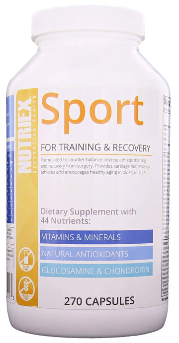Nutriex Sport Comprehensive Multivitamin Supplement with Glucosamine & Chondroitin 270 Capsules NutriexAu supplements