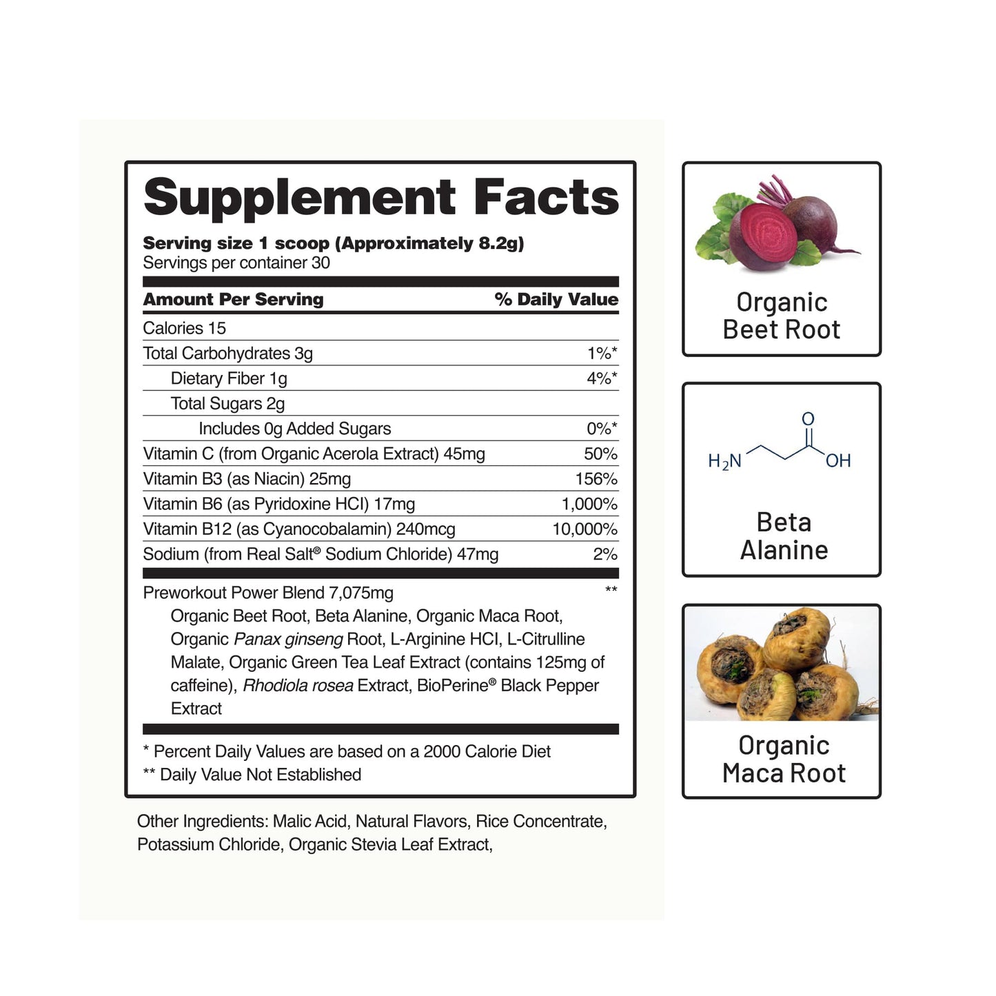 Snap Supplements Preworkout Beet Root Powder, Nitric Oxide Pre Workout with Organic Snap SupplementsUS supplements