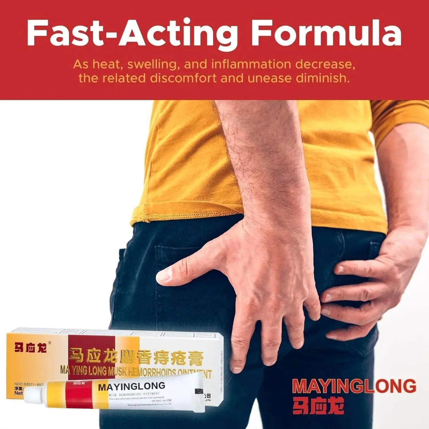 Mayinglong Musk Hemorrhoids Ointment - (20 Grams) Maximum Strength Formula for Hemorrhoidal Fast Relief, Soothes Itching, Burning & Discomfort - Fast-Acting Relief (0.71 oz Tube) MayinglongAu supplements