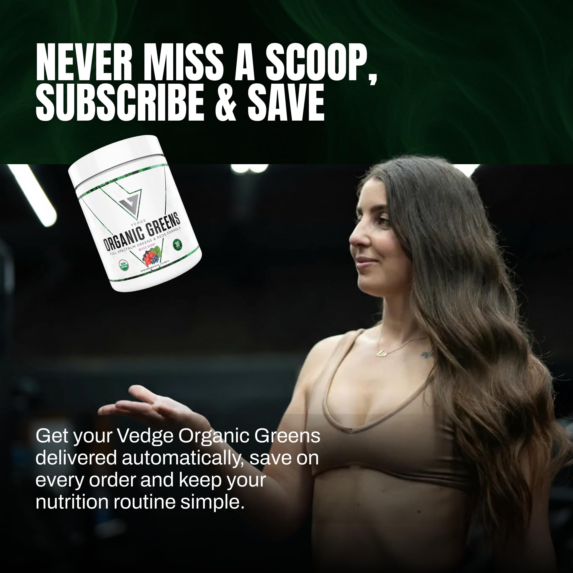 VEDGE Nutrition Organic Greens - Vegan Plant-Based Greens Superfood Powder - Drink Mix for Energy, Antioxidants & Recovery - Full Spectrum Greens for Athletes - 30 Servings - Mixed Berry Flavor VEDGEAu supplements