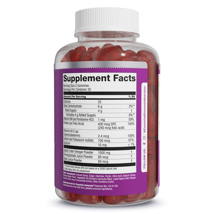 Essential Elements Apple Cider Vinegar Gummies from The Mother - Naturally-Sourced Essential ElementsUS supplements