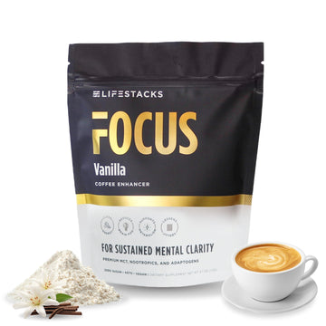 LIFESTACKS Focus Coffee Creamer for Energy & Clarity - MCT Powder + Nootropics + Adaptogens - Boost Productivity Without Jitters or Crash - Keto, Vegan, 0 Sugar - with Taurine, L-Tyrosine, Rhodiola LIFESTACKSAu supplements