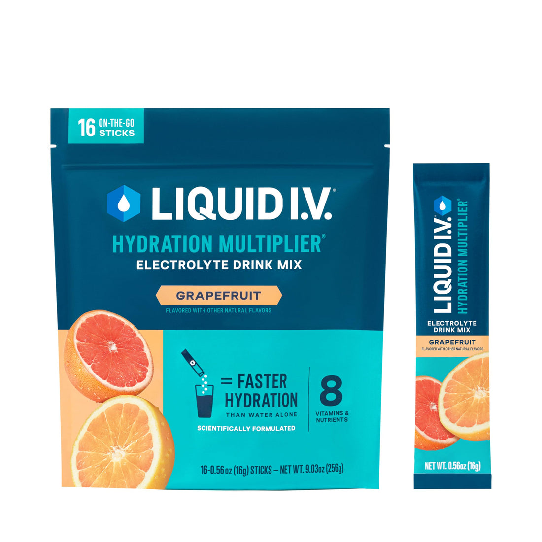 Liquid I.V.® Hydration Multiplier - Grapefruit | Electrolyte Powder Drink Mix | 1 Pack (16 Servings) Liquid I.V.US supplements